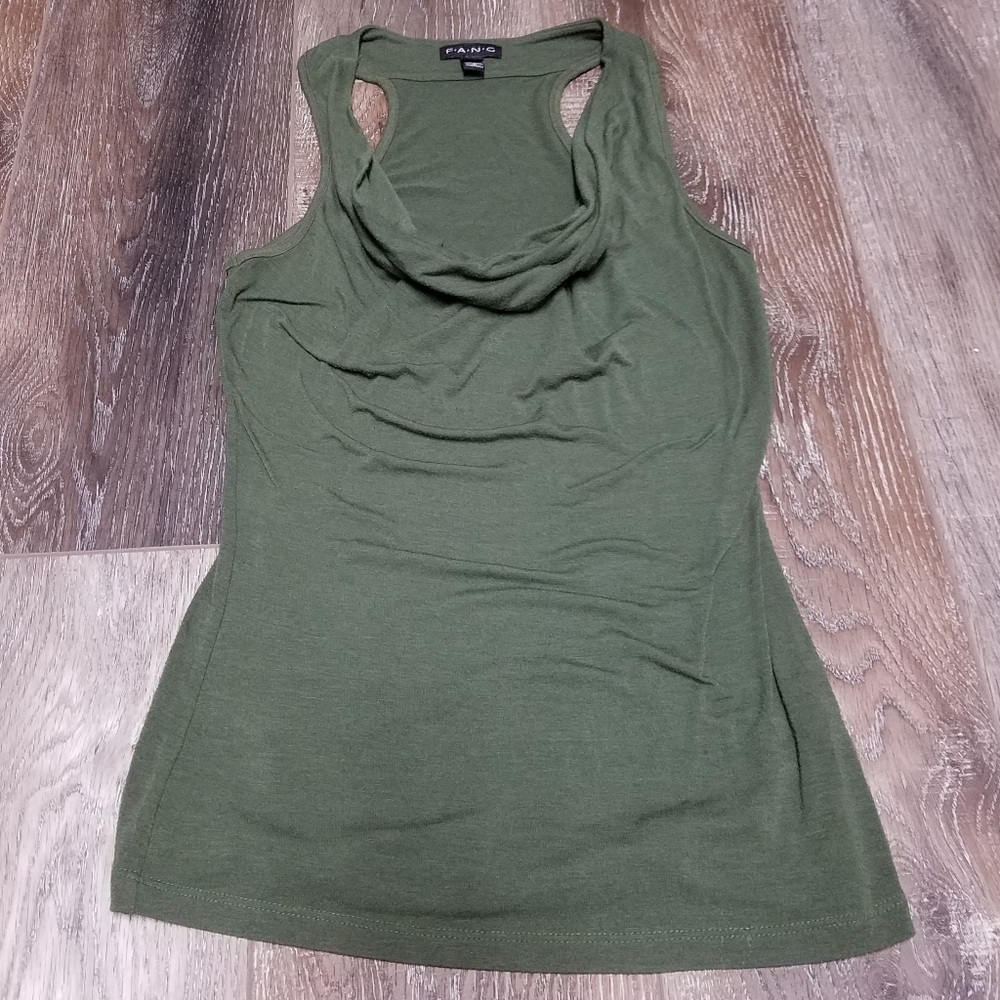 🏷FANG Cowl Kneck Racerback Tank Top
